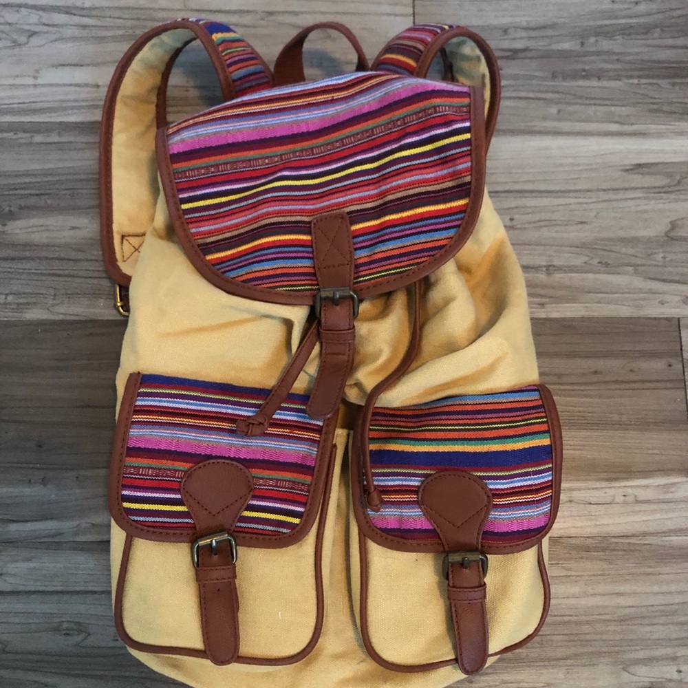 Mission Small  Medium Tan Multi Pattern Backpack